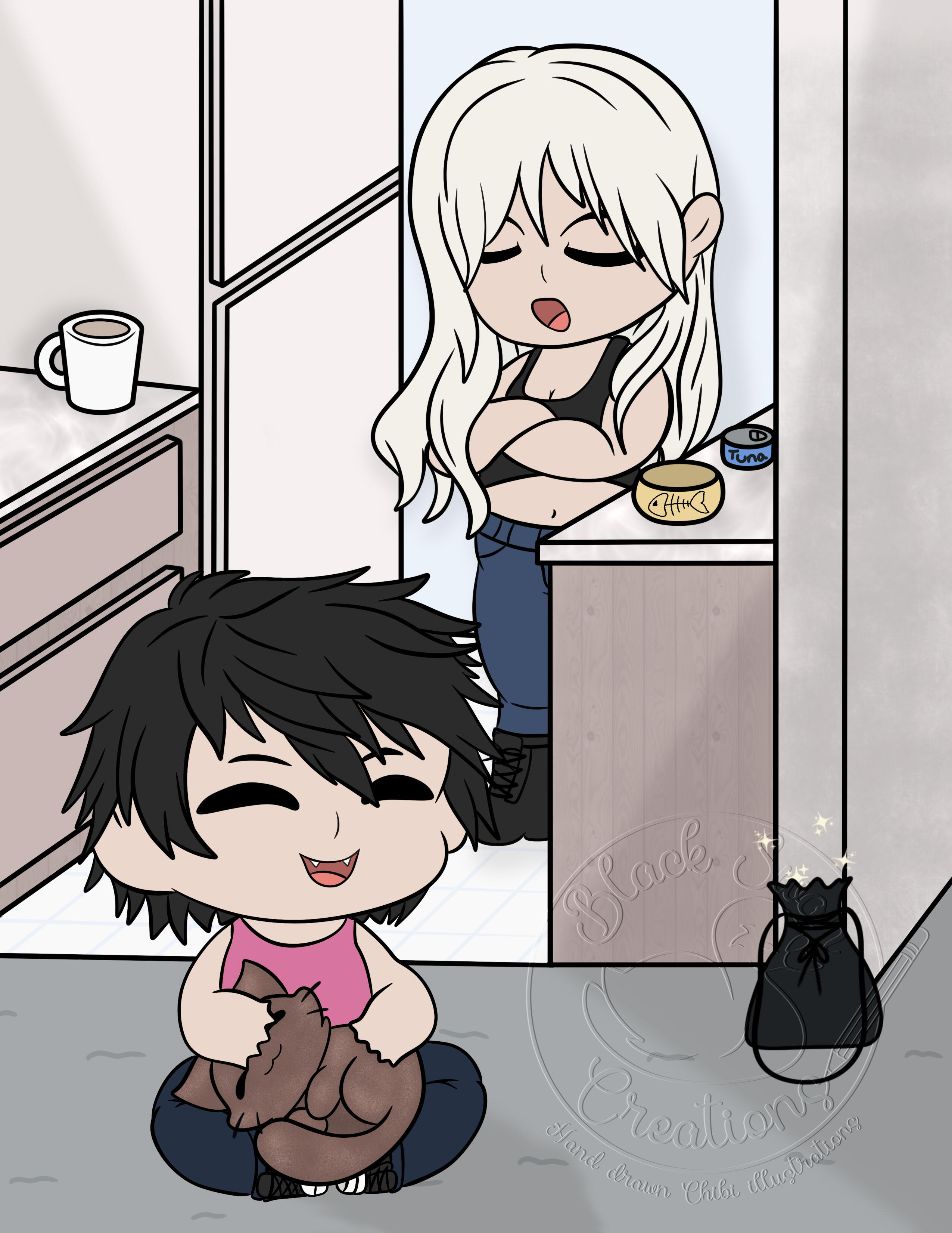 Lor, Ro, Kahlo Ro meeting Kahlo at Lor's apartment